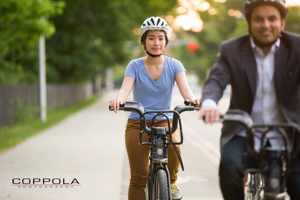 Coppola Photography Boston Bike Photo Asian Woman behind Man